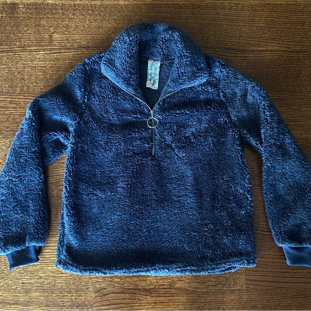Sadie & Sage Blue Quarter Zip Fleece